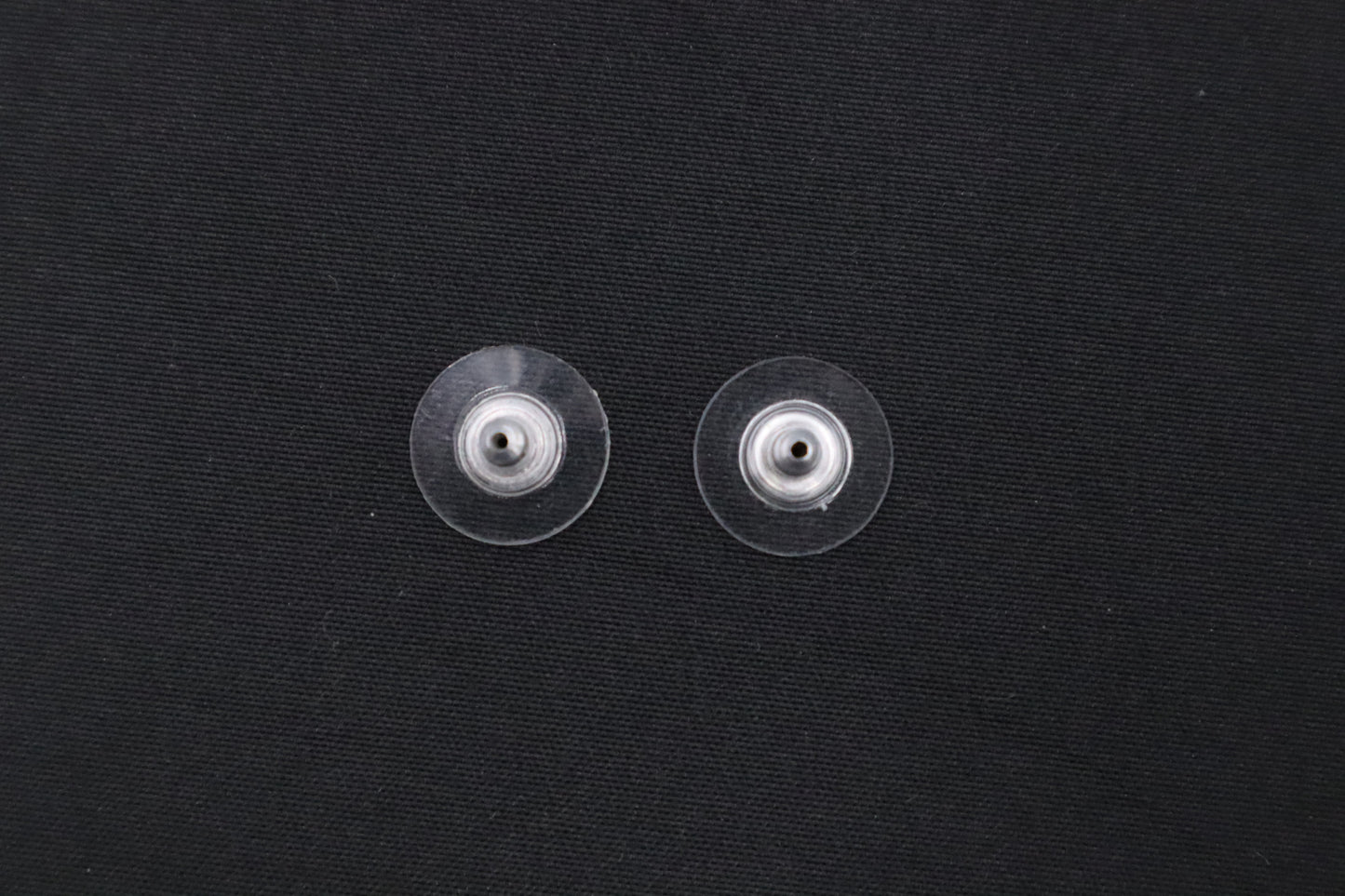 Chanel Stud Earrings with Black & Purple Stones