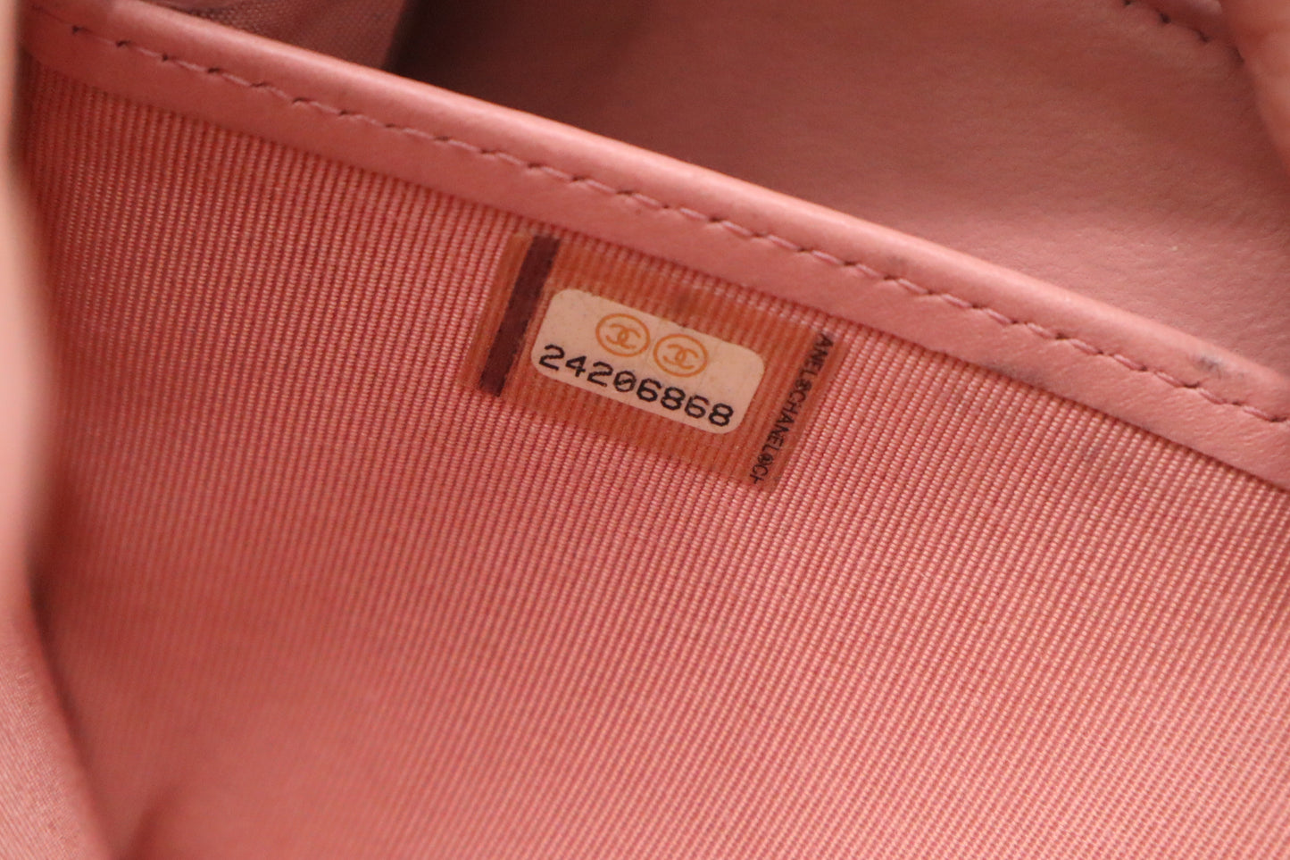 Chanel Long Wallet in Pink Matelassé Leather