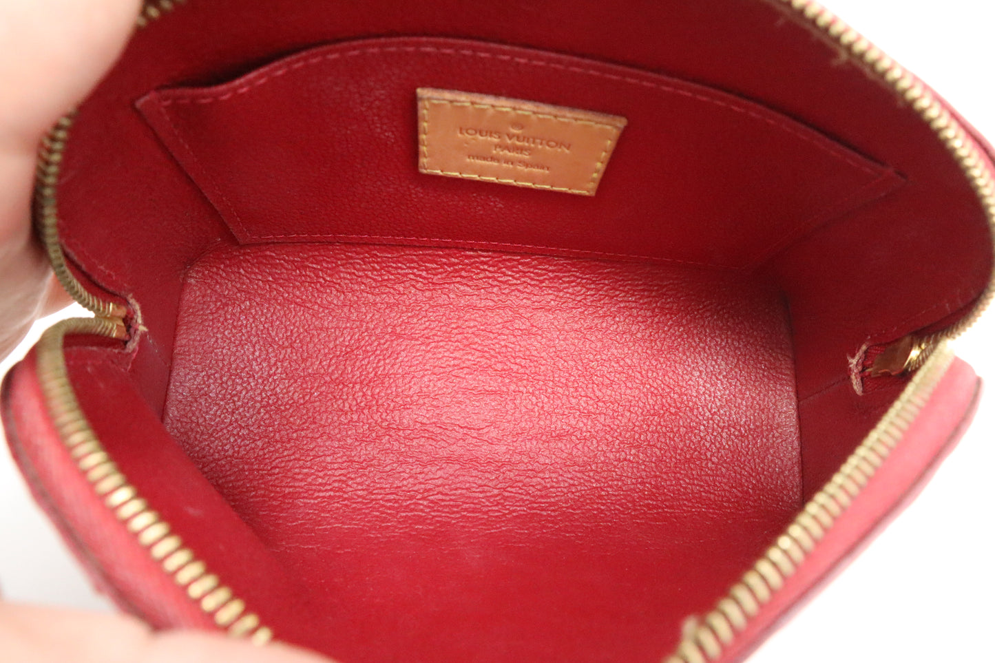 Louis Vuitton Pochette Cosmetique in Red and Pomme D'Amour Vernis