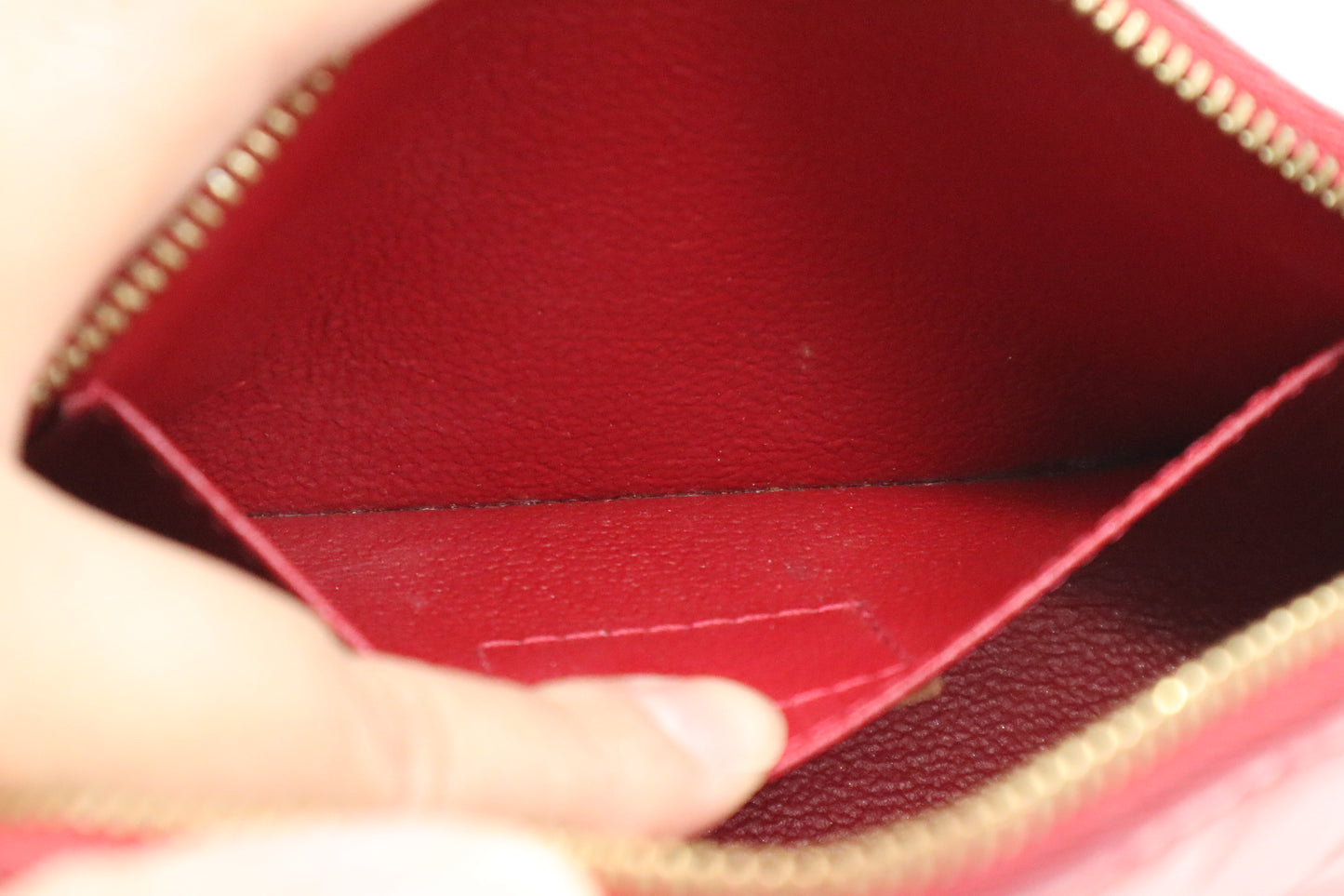 Louis Vuitton Pochette Cosmetique in Red and Pomme D'Amour Vernis