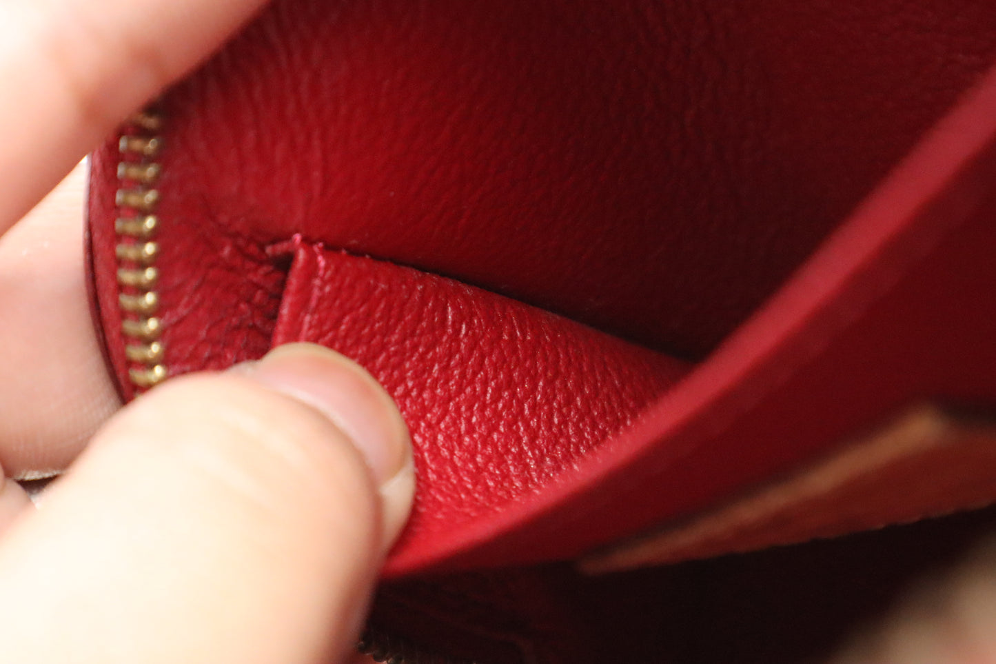 Louis Vuitton Pochette Cosmetique in Red and Pomme D'Amour Vernis