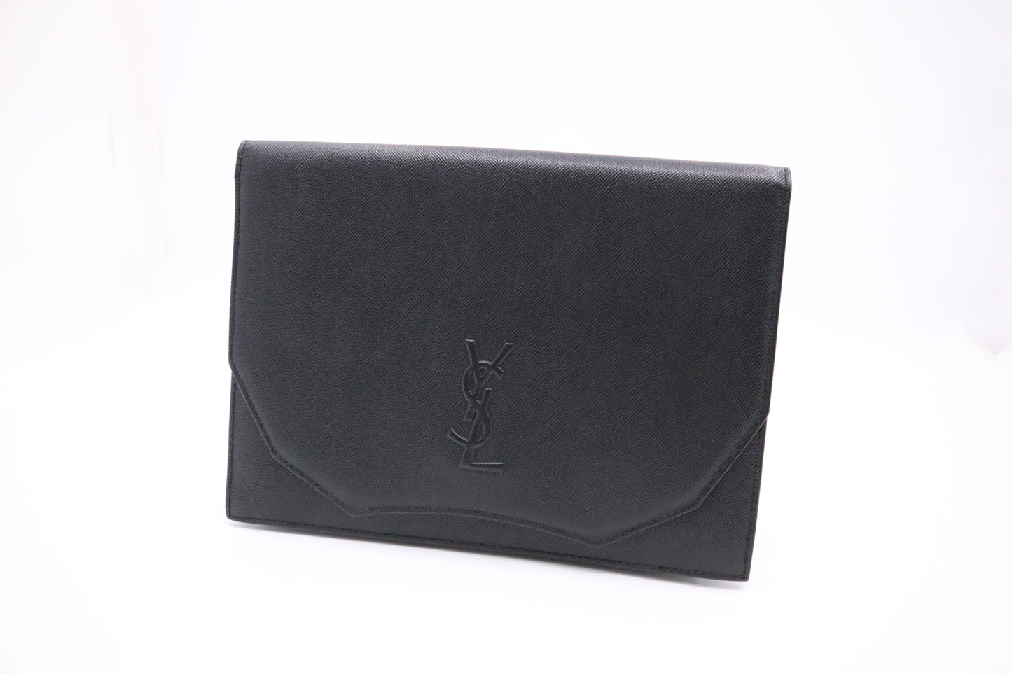 YSL Saint Laurent Clutch in Black Leather