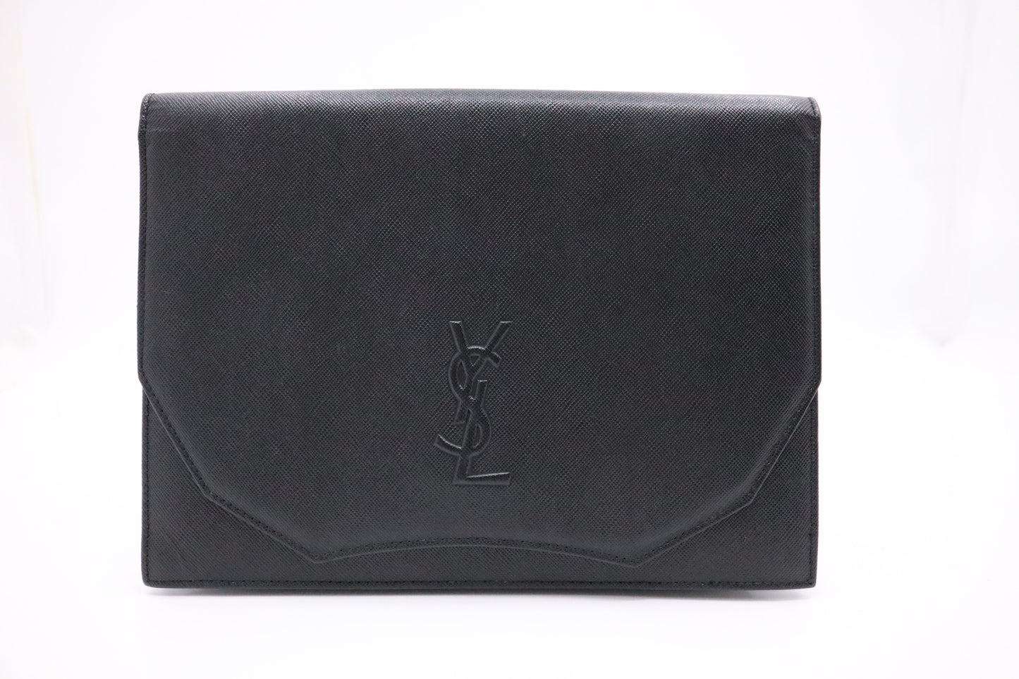 YSL Saint Laurent Clutch in Black Leather