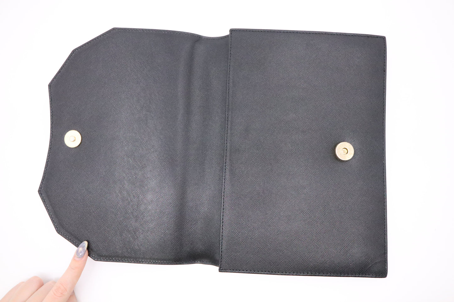 YSL Saint Laurent Clutch in Black Leather