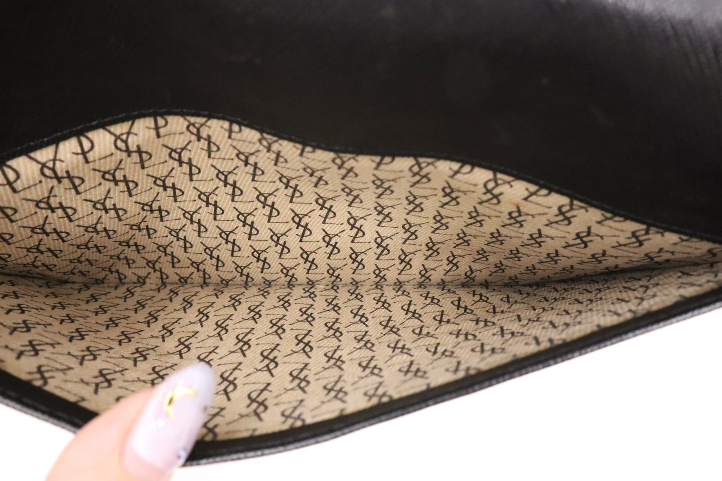 YSL Saint Laurent Clutch in Black Leather