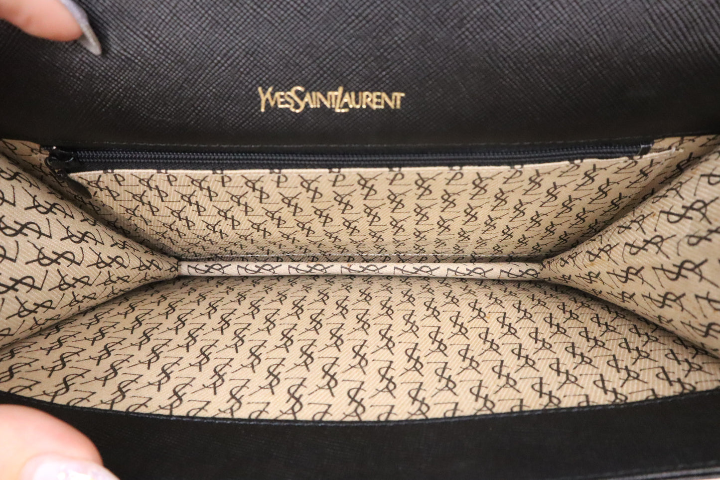 YSL Saint Laurent Clutch in Black Leather