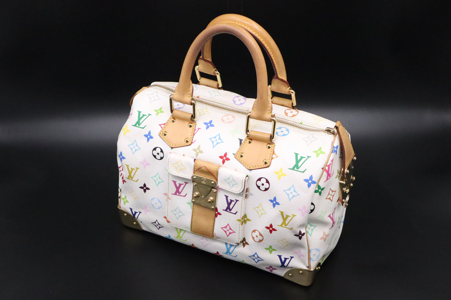 Louis Vuitton Speedy 30 in White Multicolor Canvas