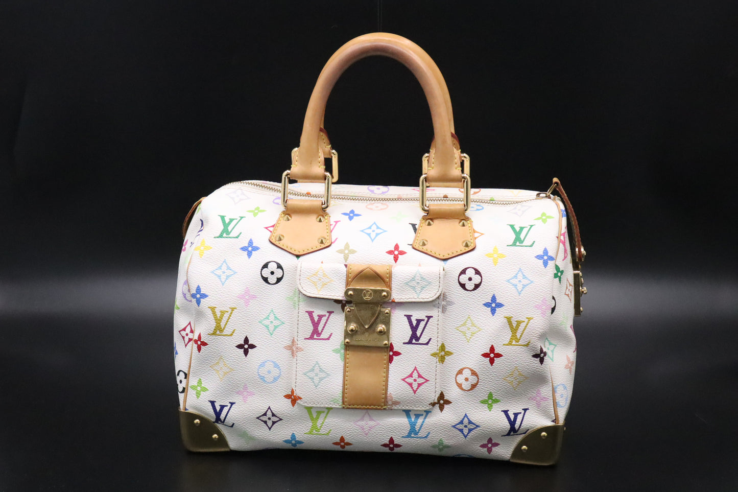 Louis Vuitton Speedy 30 in White Multicolor Canvas