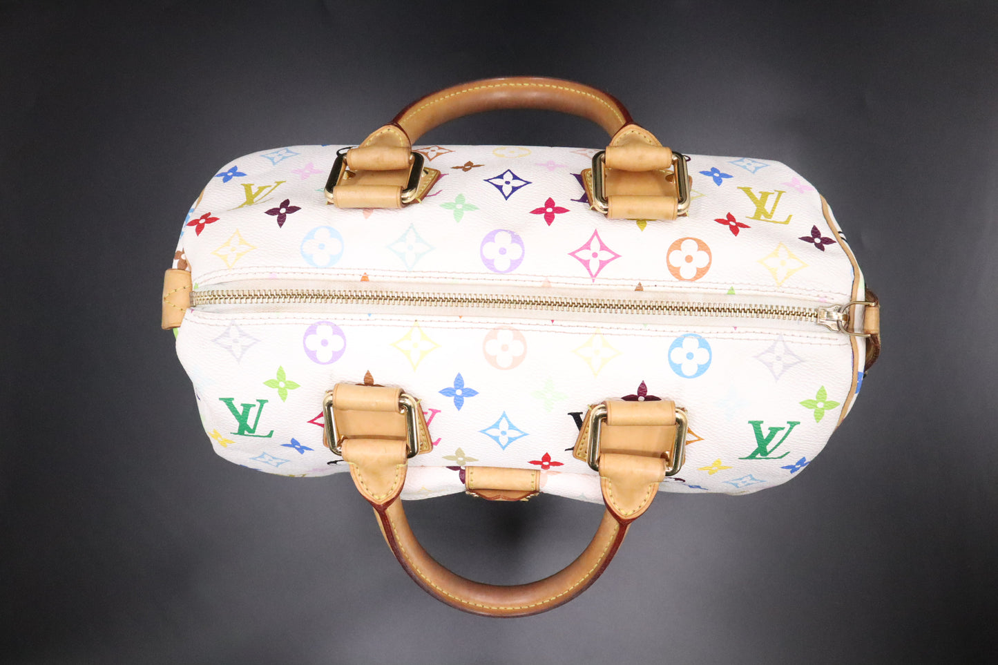 Louis Vuitton Speedy 30 in White Multicolor Canvas