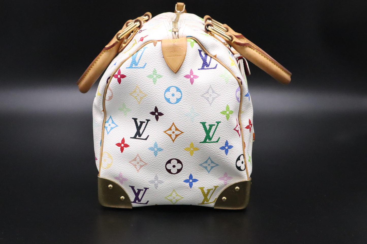 Louis Vuitton Speedy 30 in White Multicolor Canvas