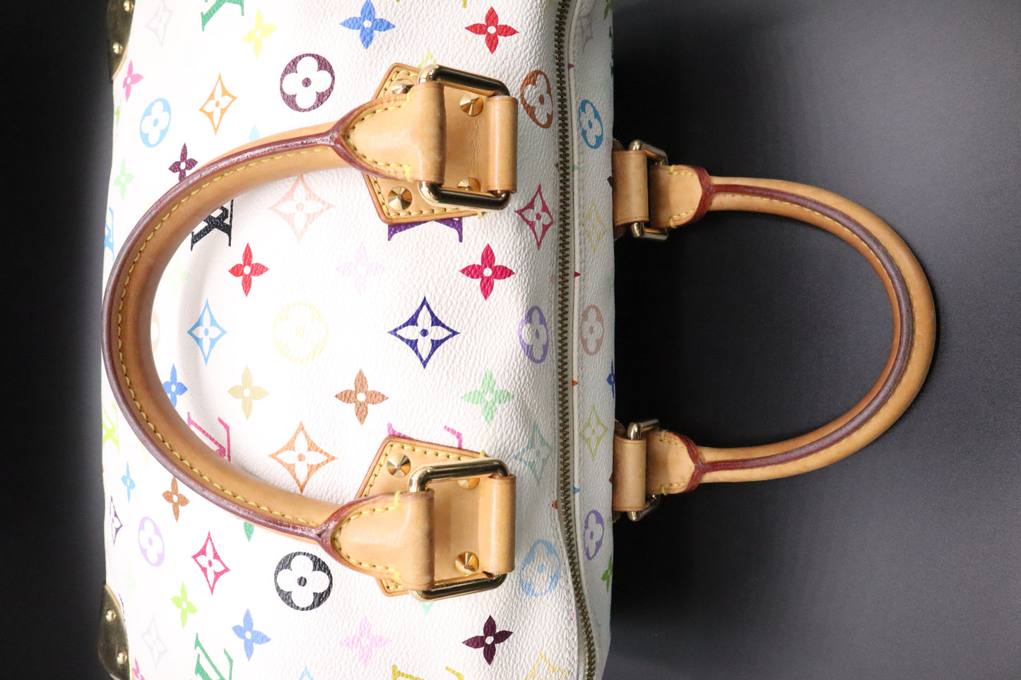 Louis Vuitton Speedy 30 in White Multicolor Canvas