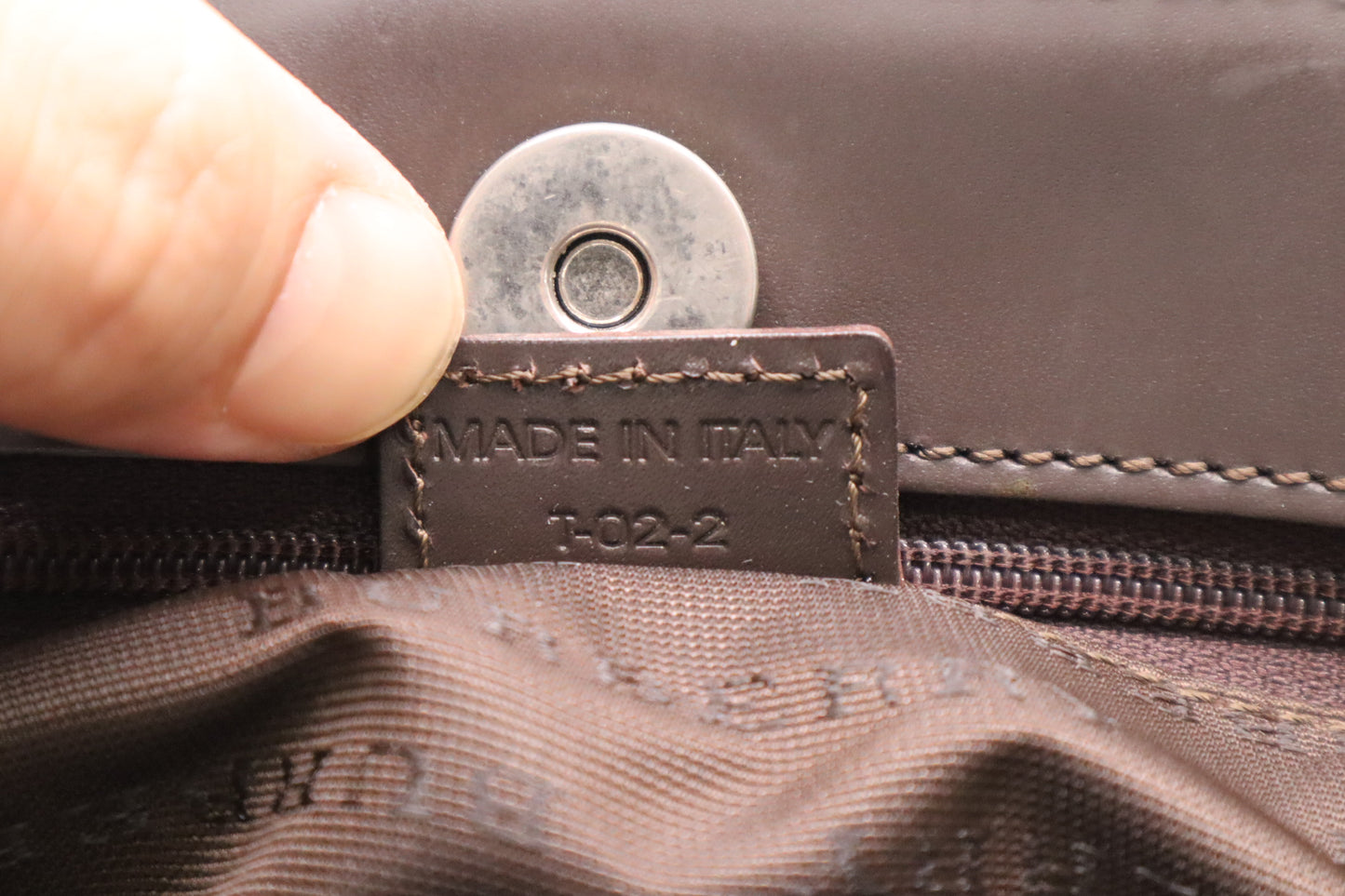 Burberry Tote in Dark Brown Checked Canvas