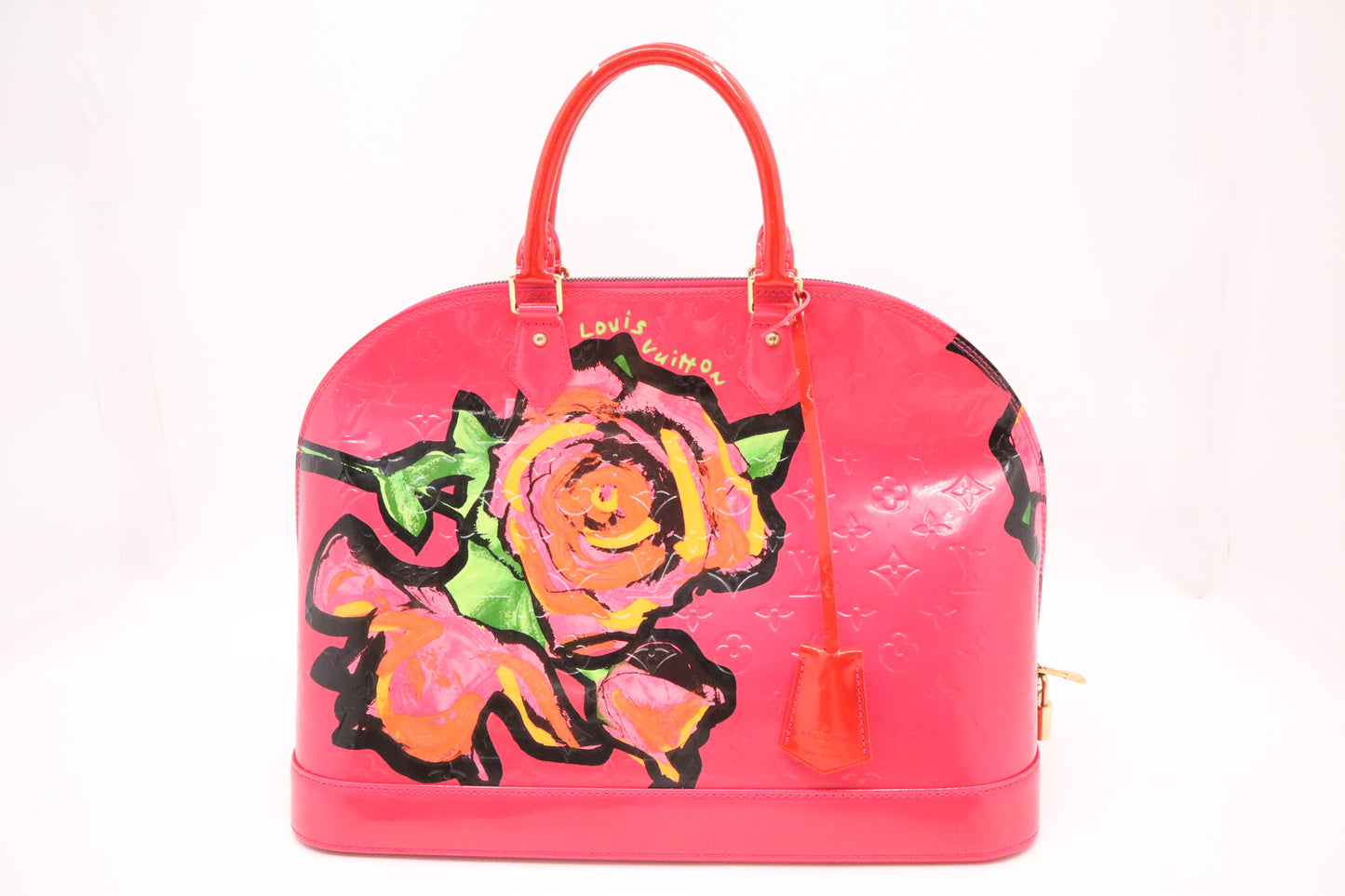 Louis Vuitton x Stephen Sprouse Alma GM in Pink Roses Vernis Leather