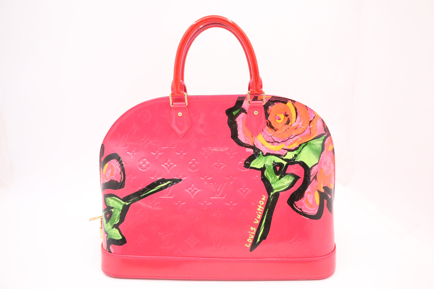 Louis Vuitton x Stephen Sprouse Alma GM in Pink Roses Vernis Leather