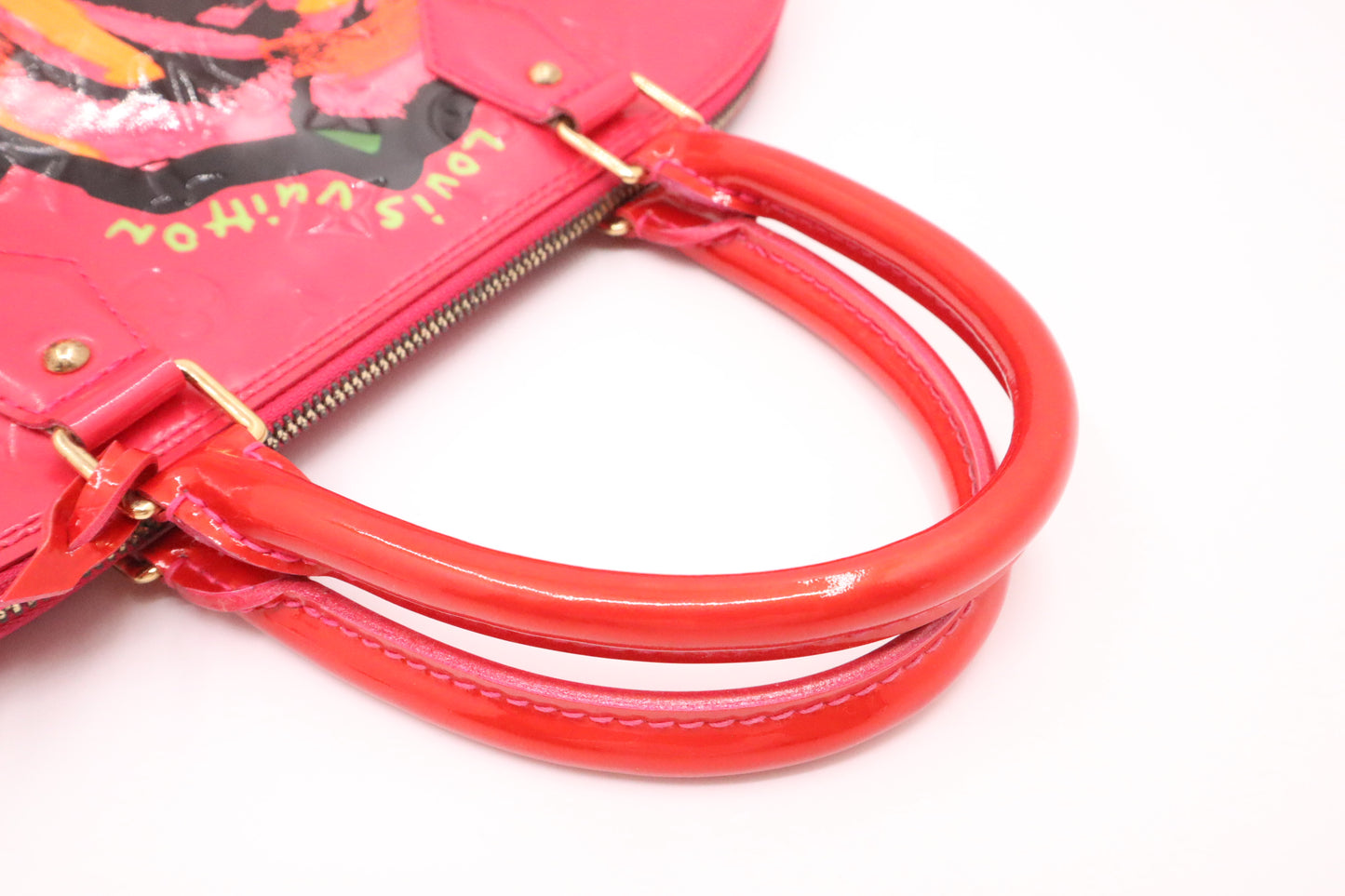 Louis Vuitton x Stephen Sprouse Alma GM in Pink Roses Vernis Leather