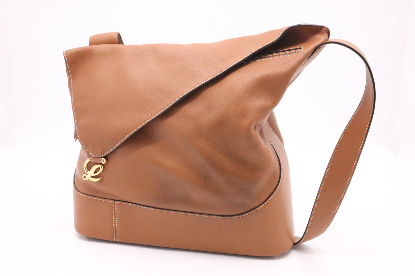 Loewe Anton Shoulder Bag in Brown Leather