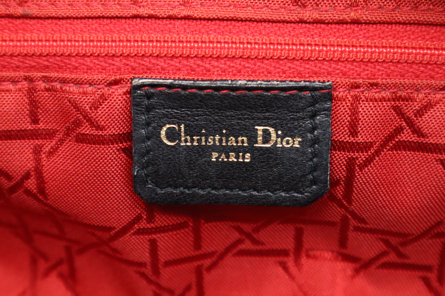 Dior Medium Lady Dior in Black Cannage Patent Leather