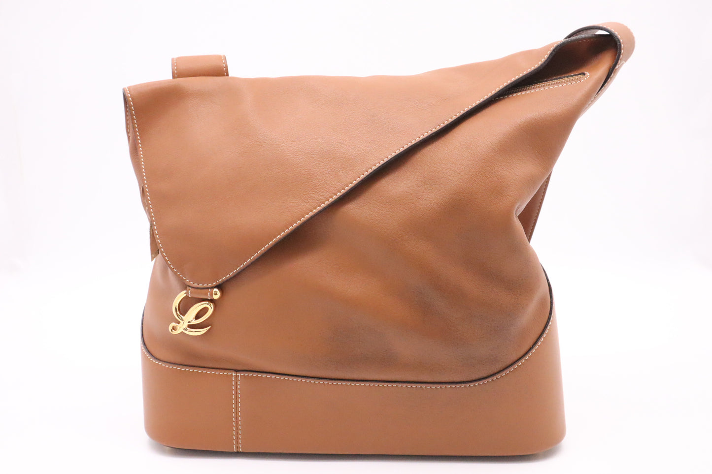 Loewe Anton Shoulder Bag in Brown Leather