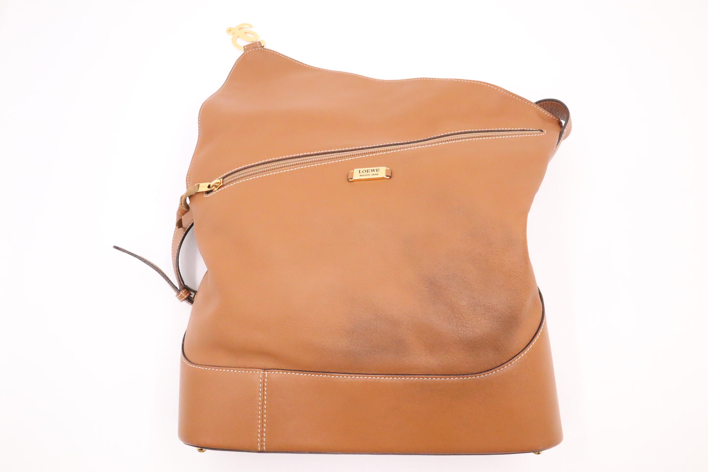 Loewe Anton Shoulder Bag in Brown Leather