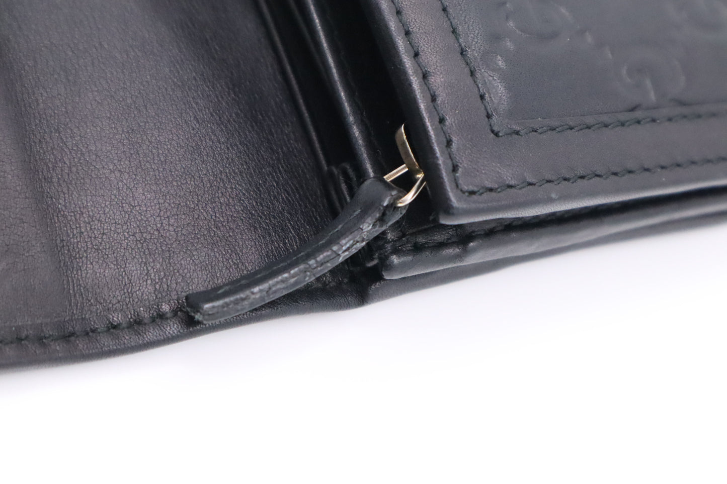 Gucci Continental Wallet in Black Guccissima Leather