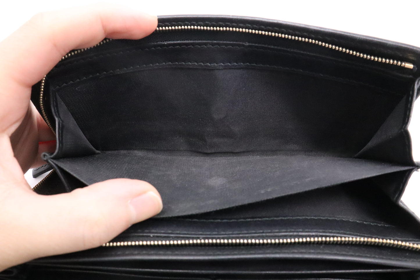 Gucci Continental Wallet in Black Guccissima Leather