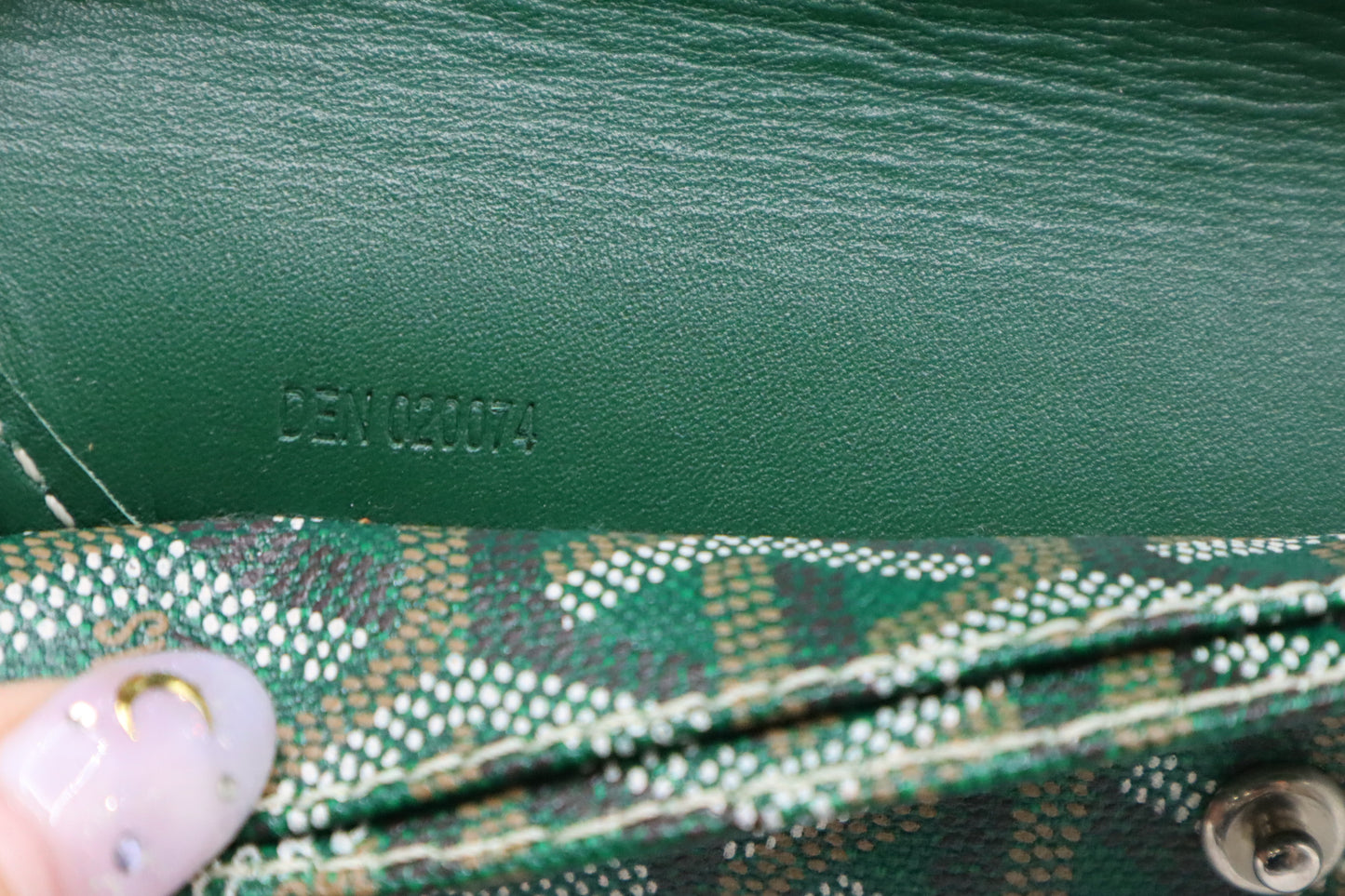 Goyard Saint Louis PM in Green Goyardine Canvas