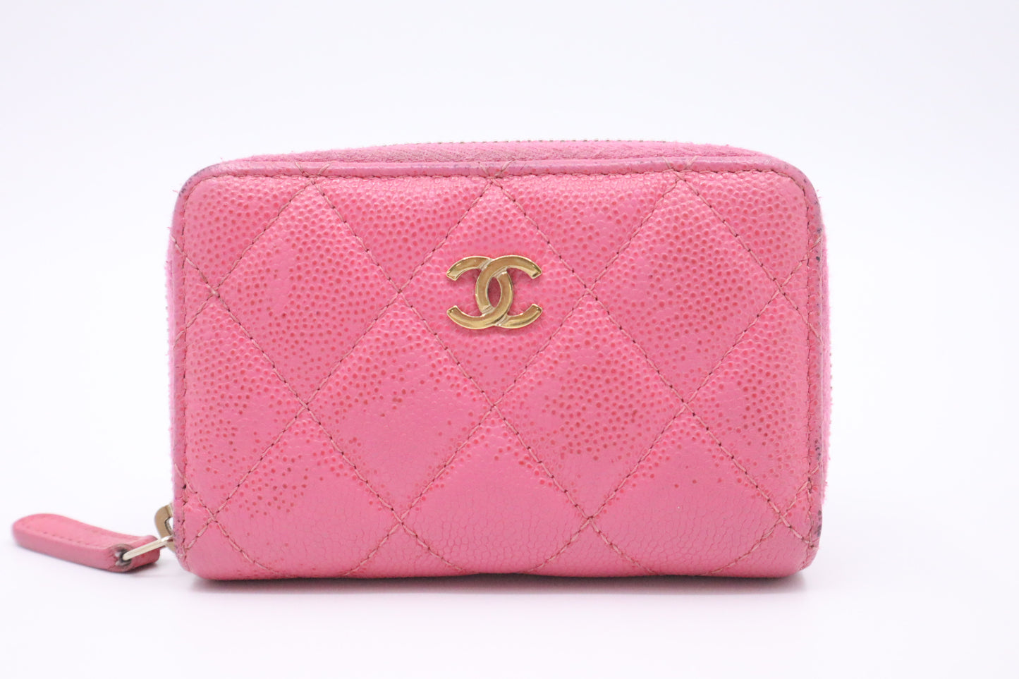 Chanel Compact Zippy in Pink Caviar Leather