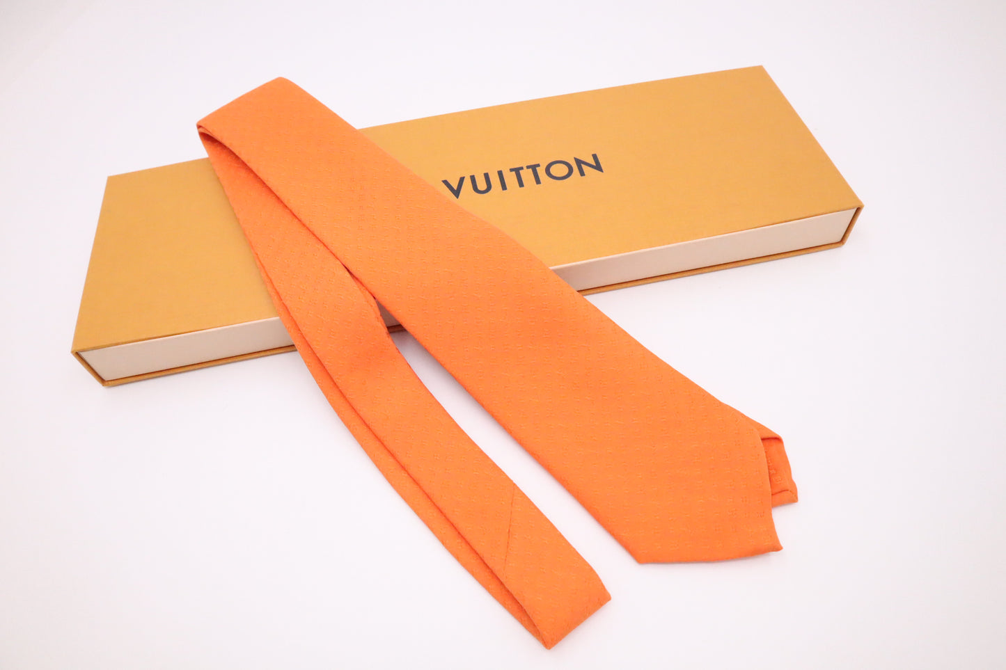 Louis Vuitton Tie in Orange Silk