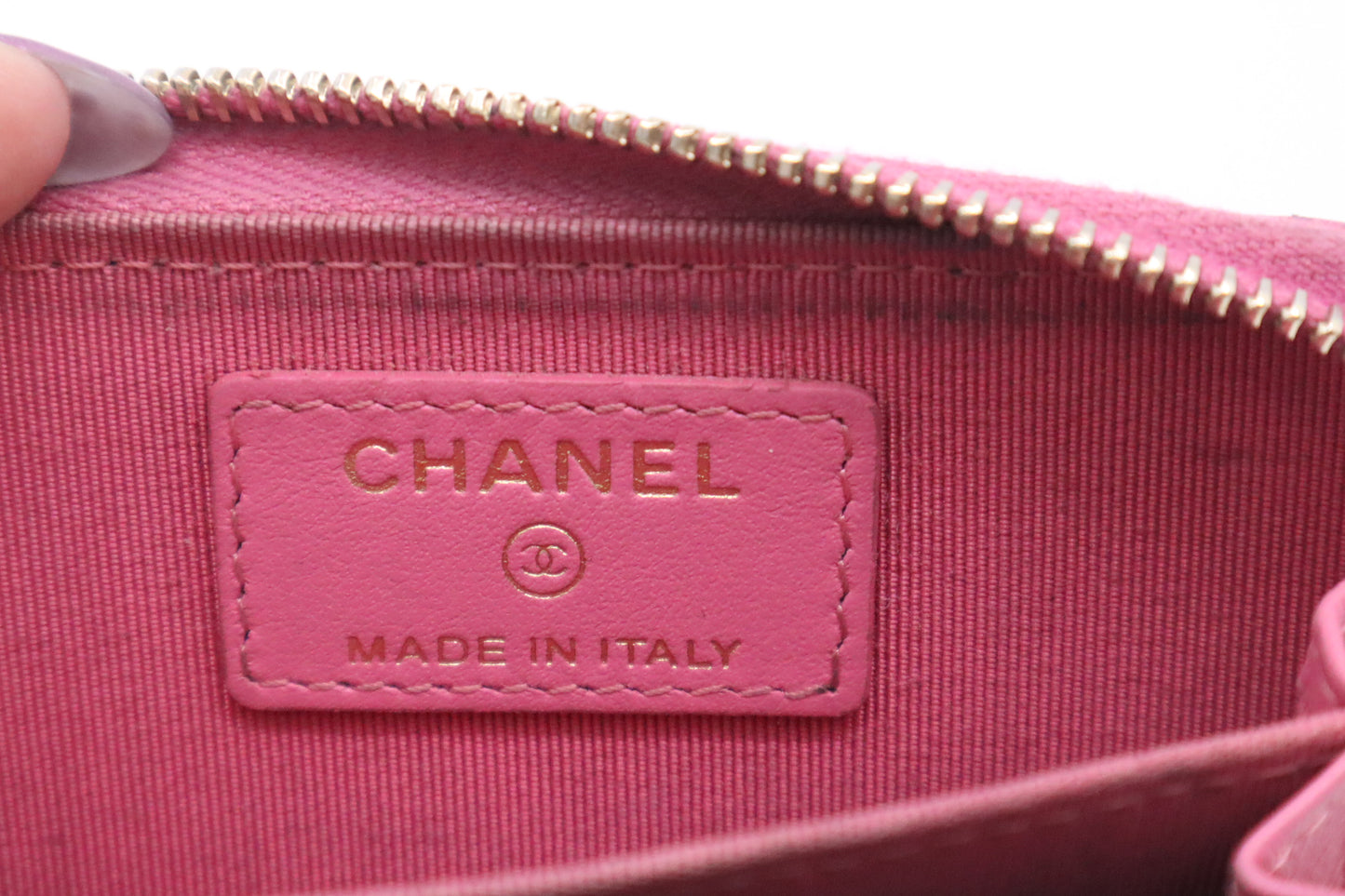 Chanel Compact Zippy in Pink Caviar Leather