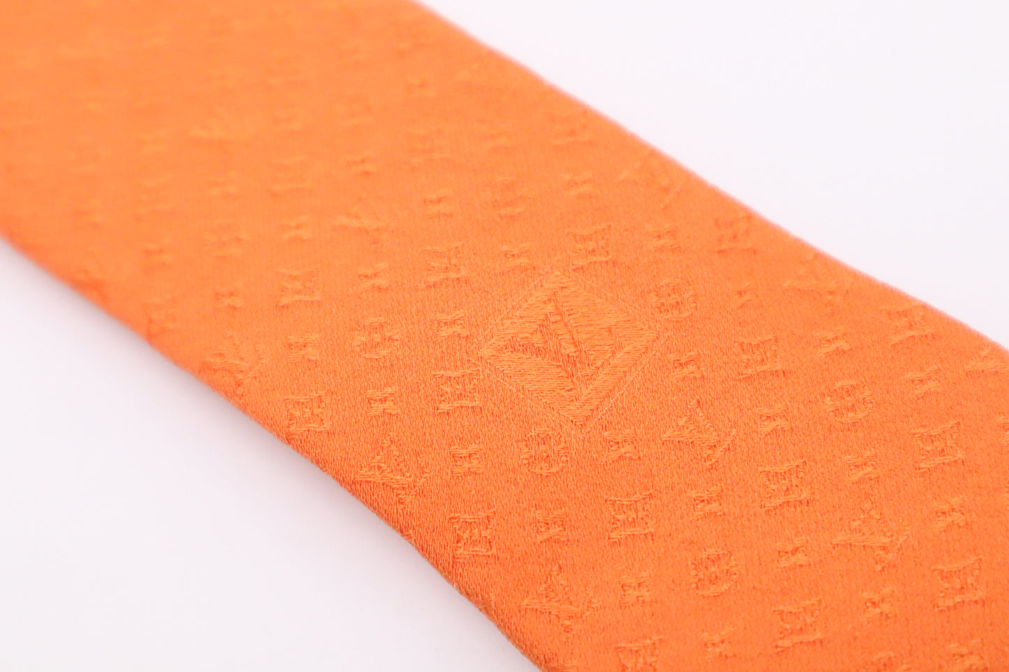 Louis Vuitton Tie in Orange Silk