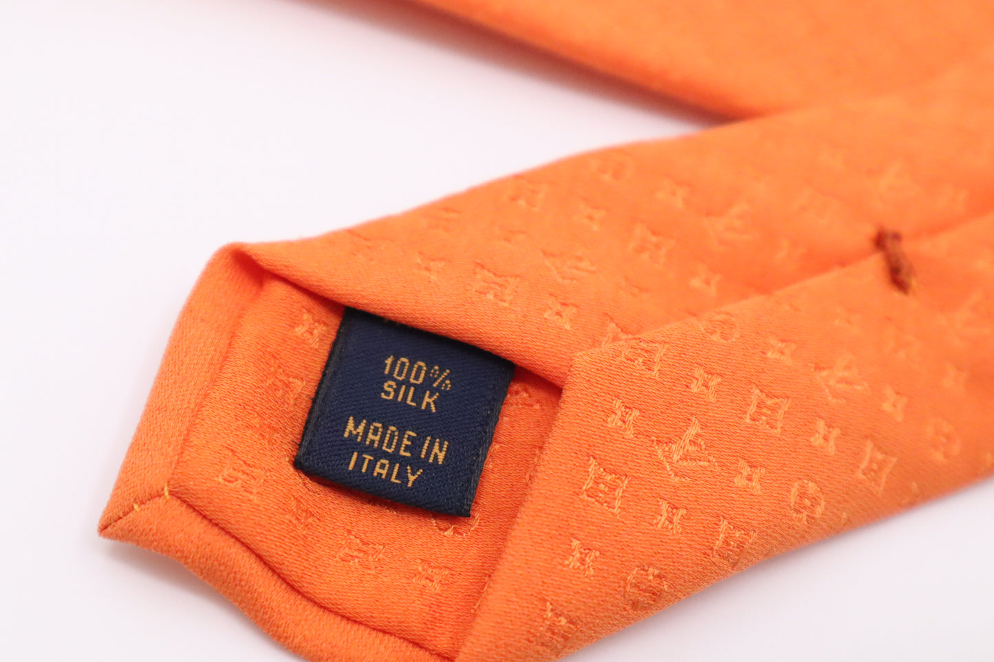Louis Vuitton Tie in Orange Silk