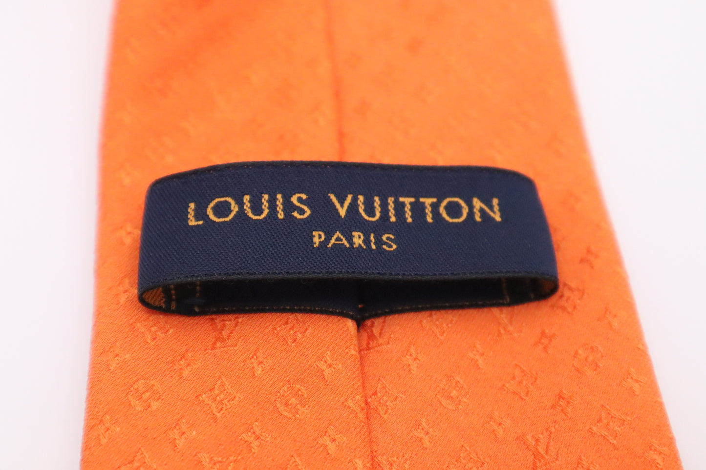 Louis Vuitton Tie in Orange Silk
