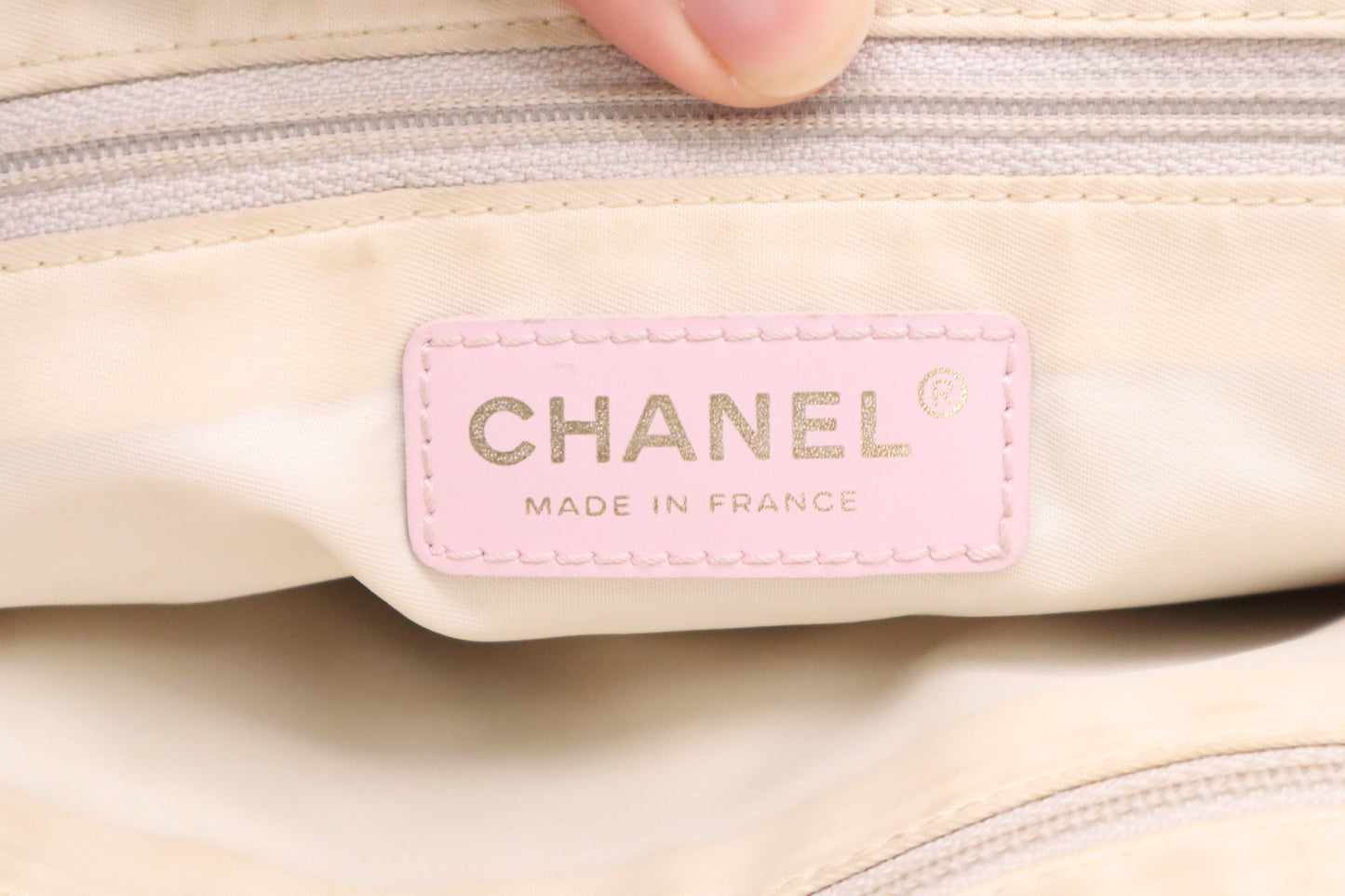 Chanel Small New Travel Line Tote in Pink Canvas