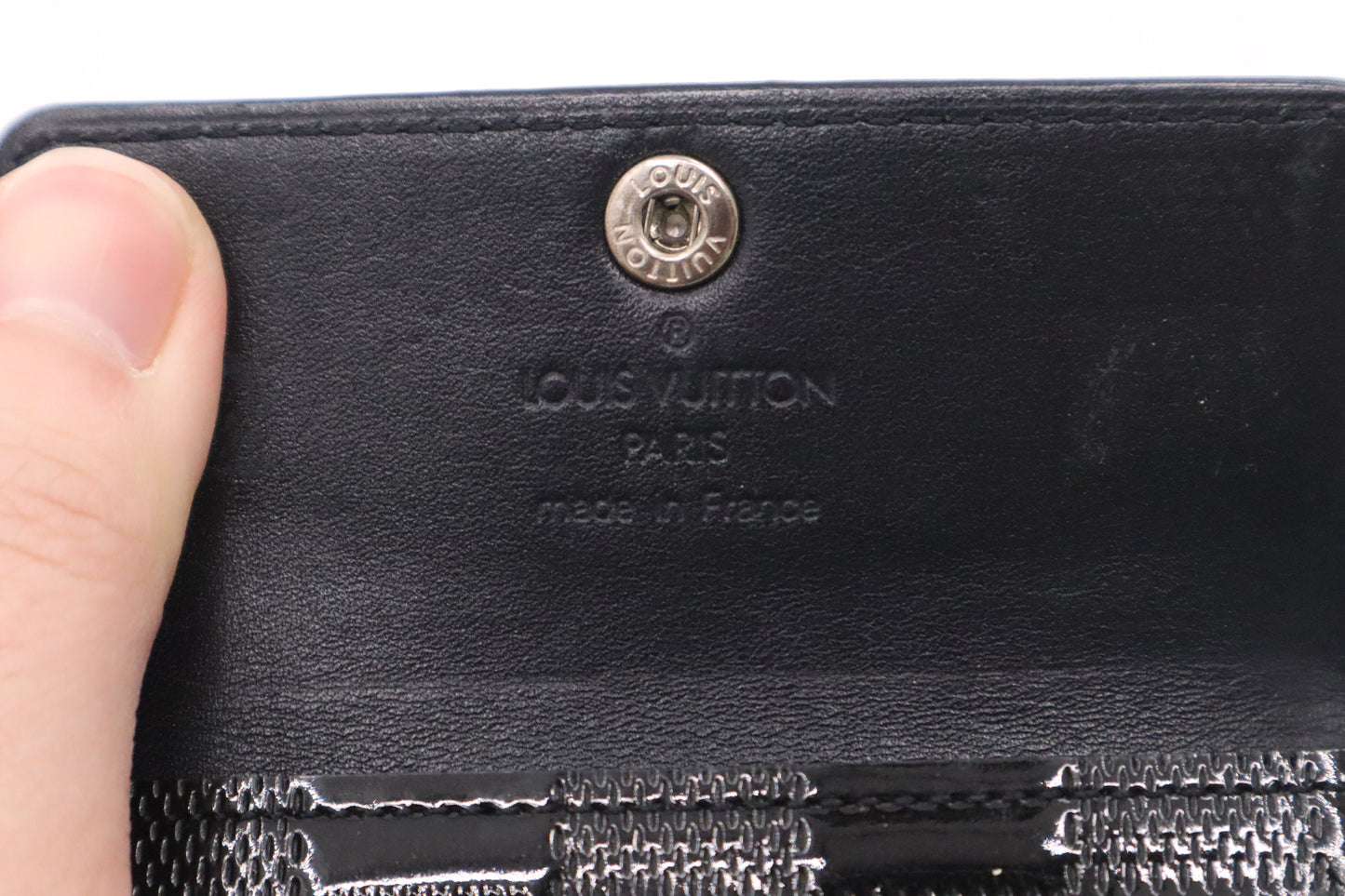 Louis Vuitton Ludlow Wallet in Black Damier Vernis Leather
