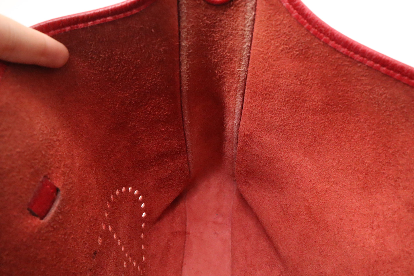 Hermes Evelyne GM in Red Leather