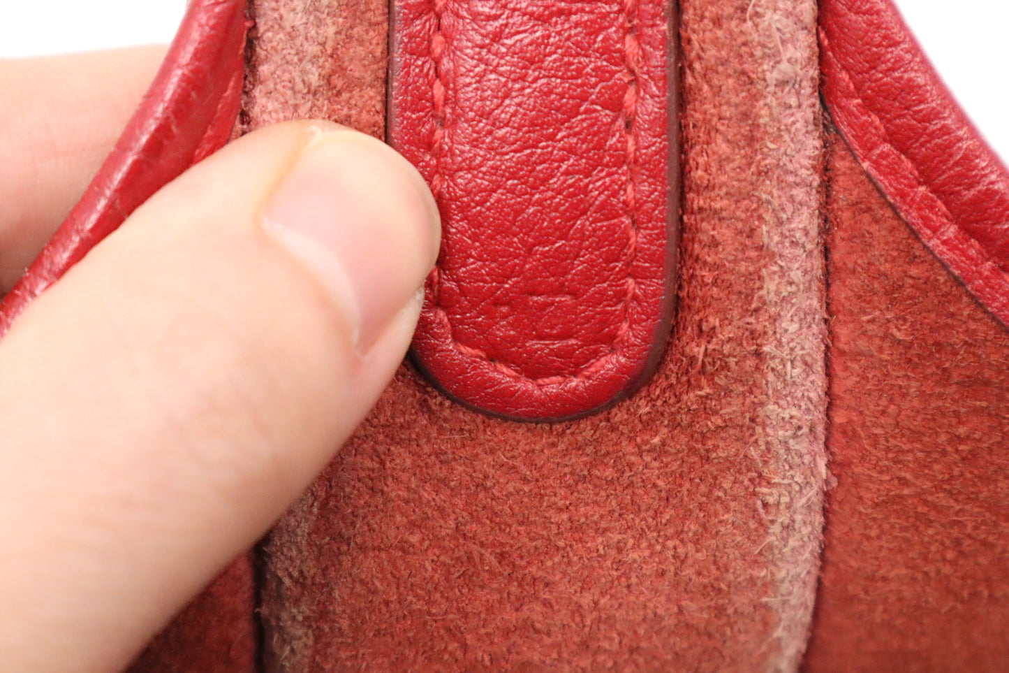 Hermes Evelyne GM in Red Leather