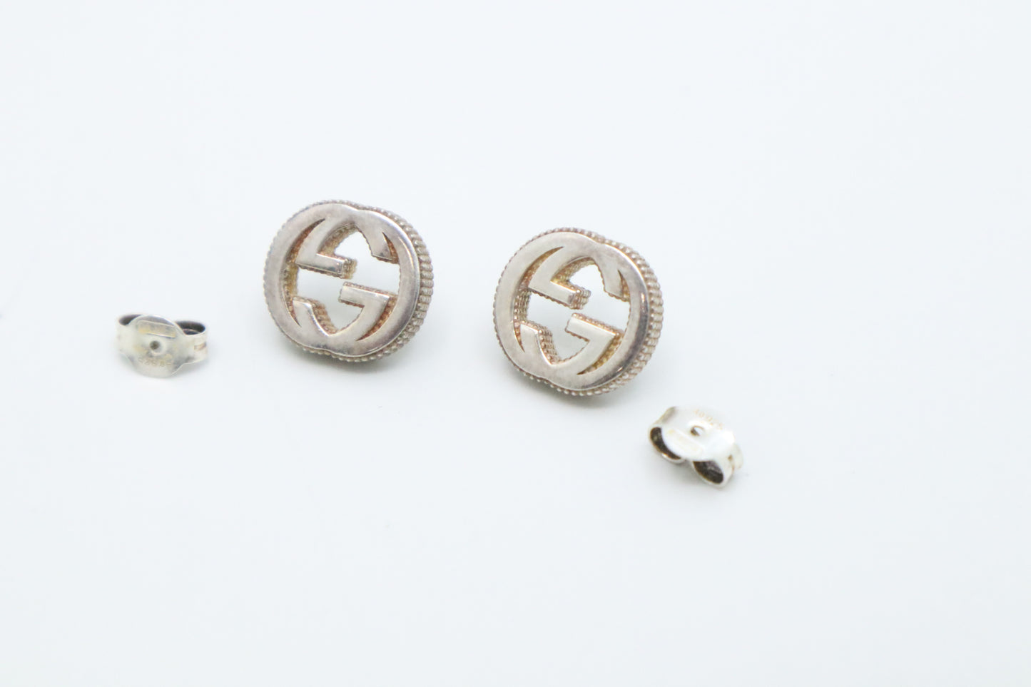 Gucci GG Stud Earrings in Sterling Silver