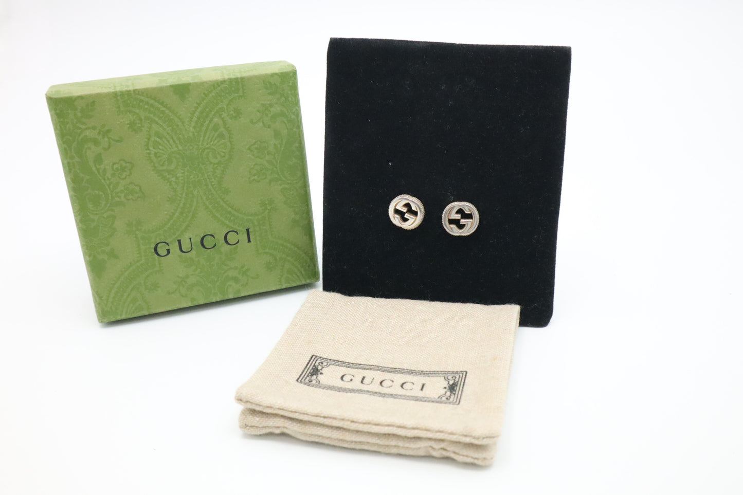 Gucci GG Stud Earrings in Sterling Silver