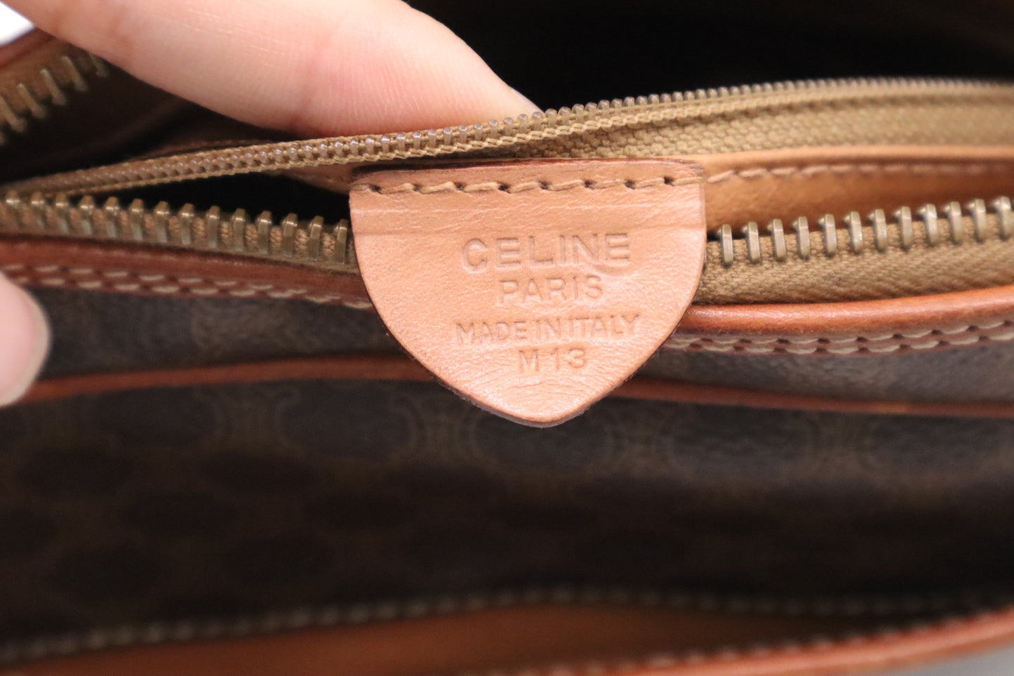 Celine Crossbody Bag in Brown Macadam Canvas