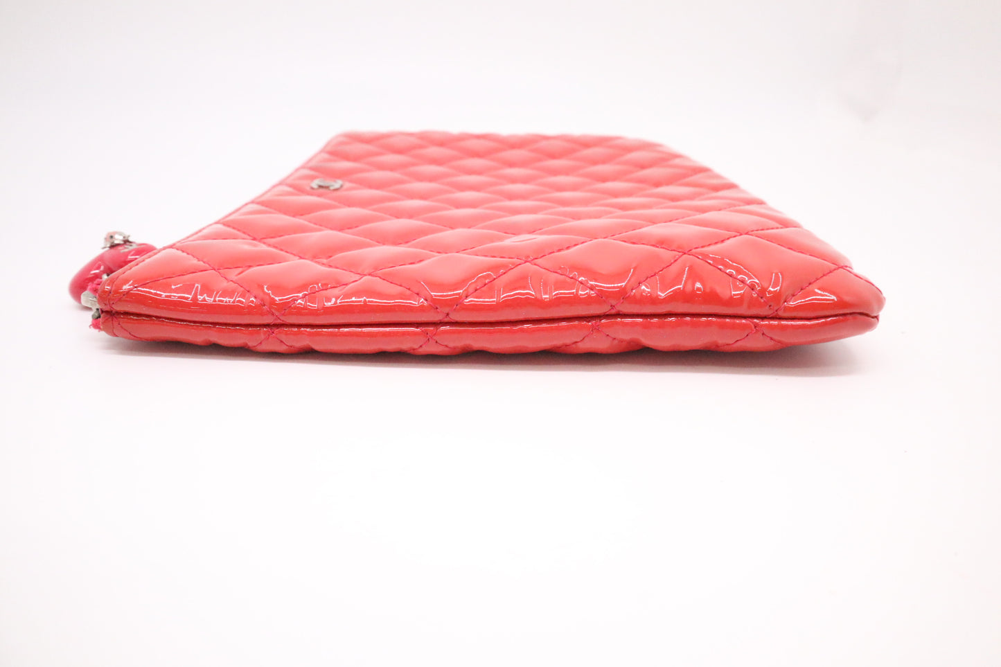 Chanel Small O Case in Orange-Pink Patent Leather