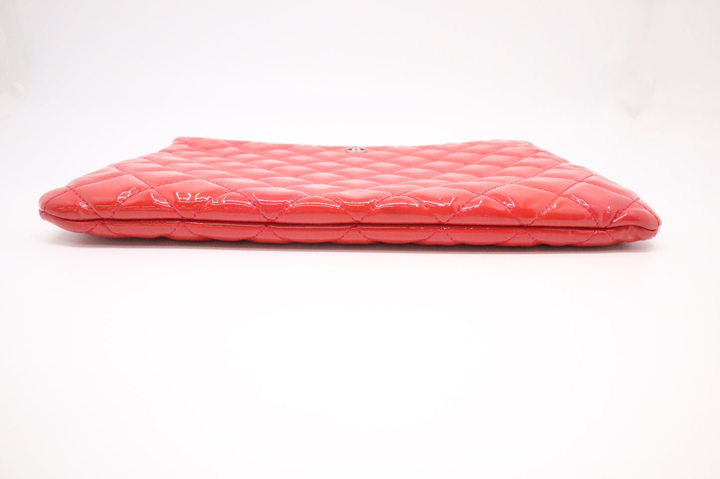 Chanel Small O Case in Orange-Pink Patent Leather