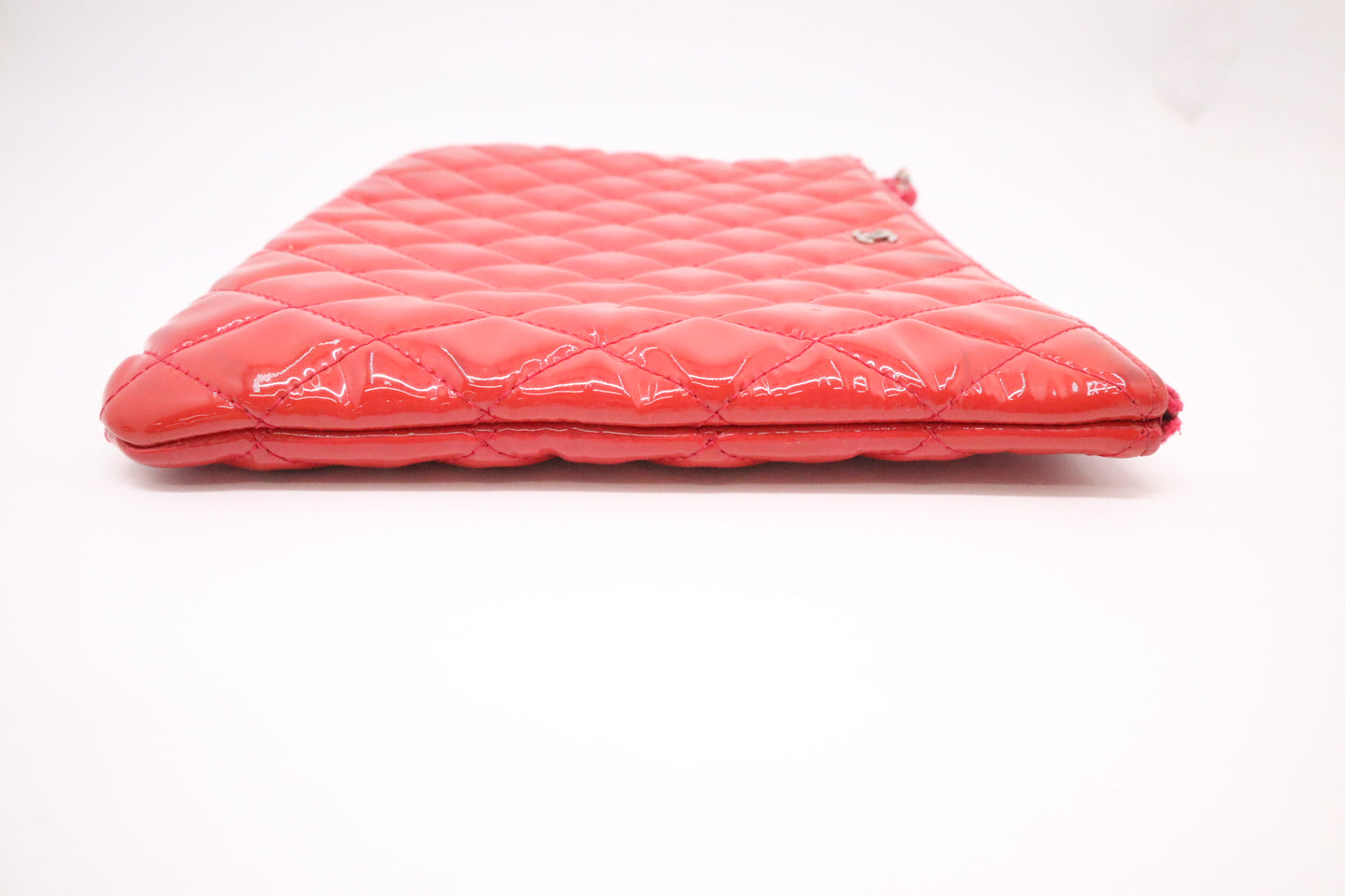Chanel Small O Case in Orange-Pink Patent Leather