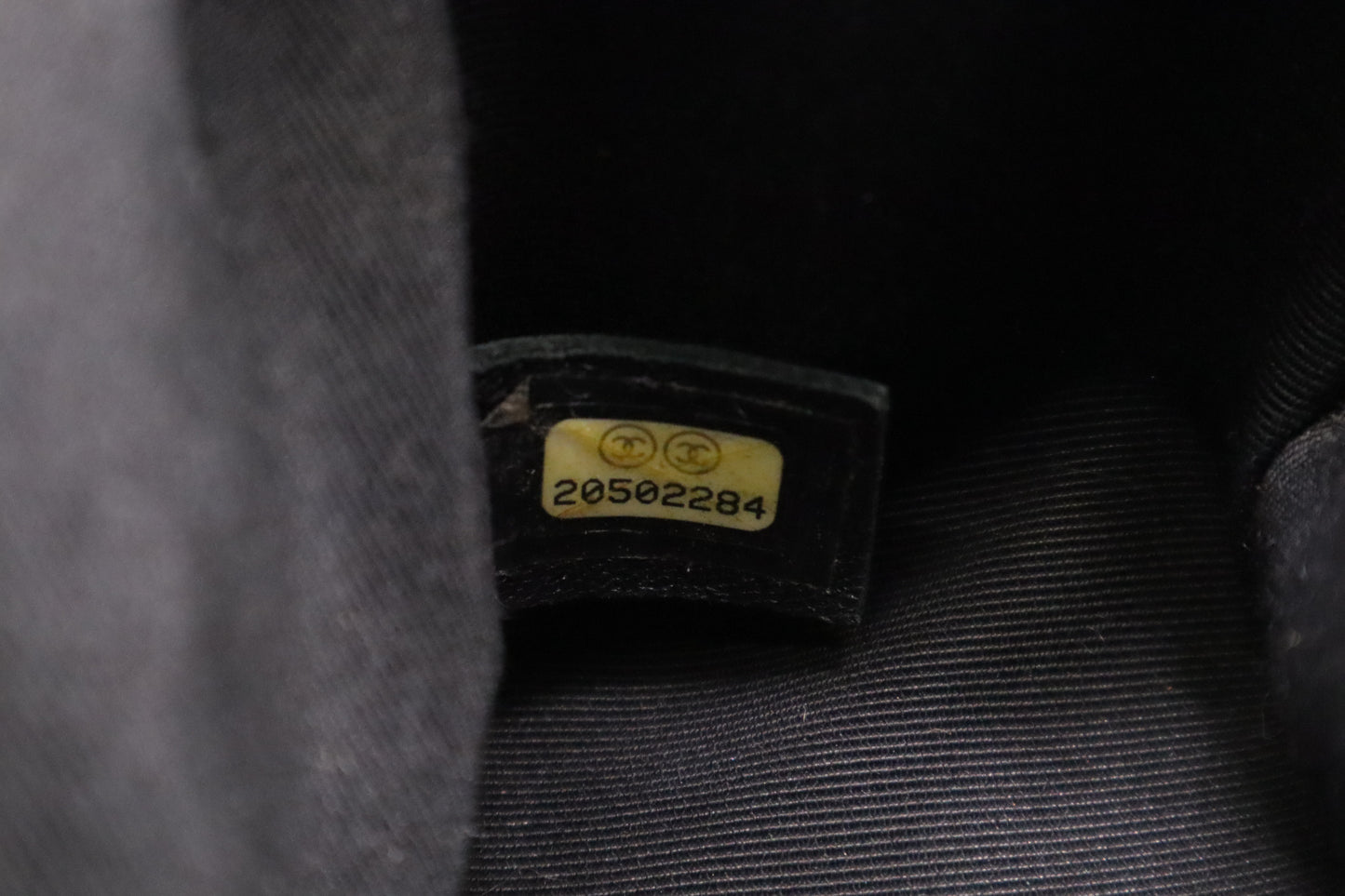 Chanel Old Medium Boy Bag in Black Patent Leather