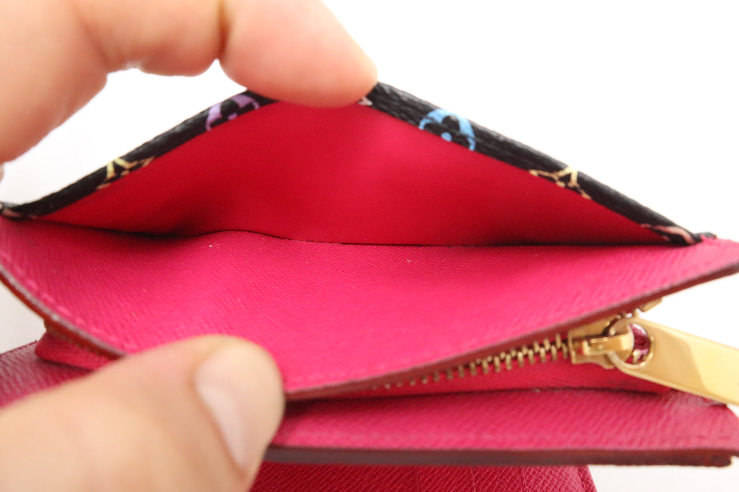 Louis Vuitton Portefeuille Joy Wallet in Black Multicolor Monogram Canvas