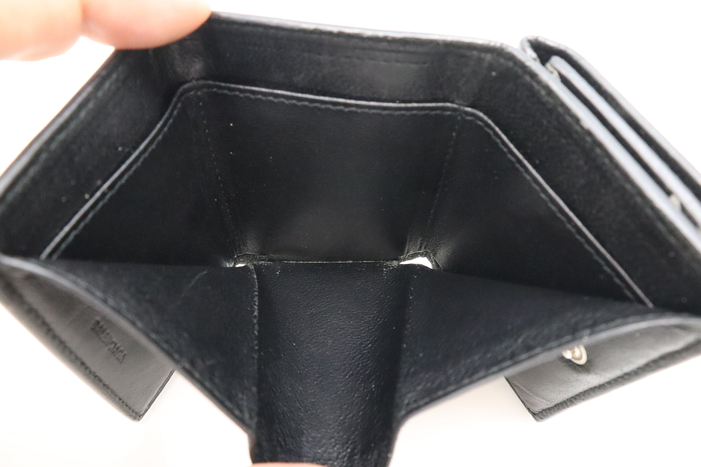 Balenciaga Compact Wallet in Black Graffiti Leather