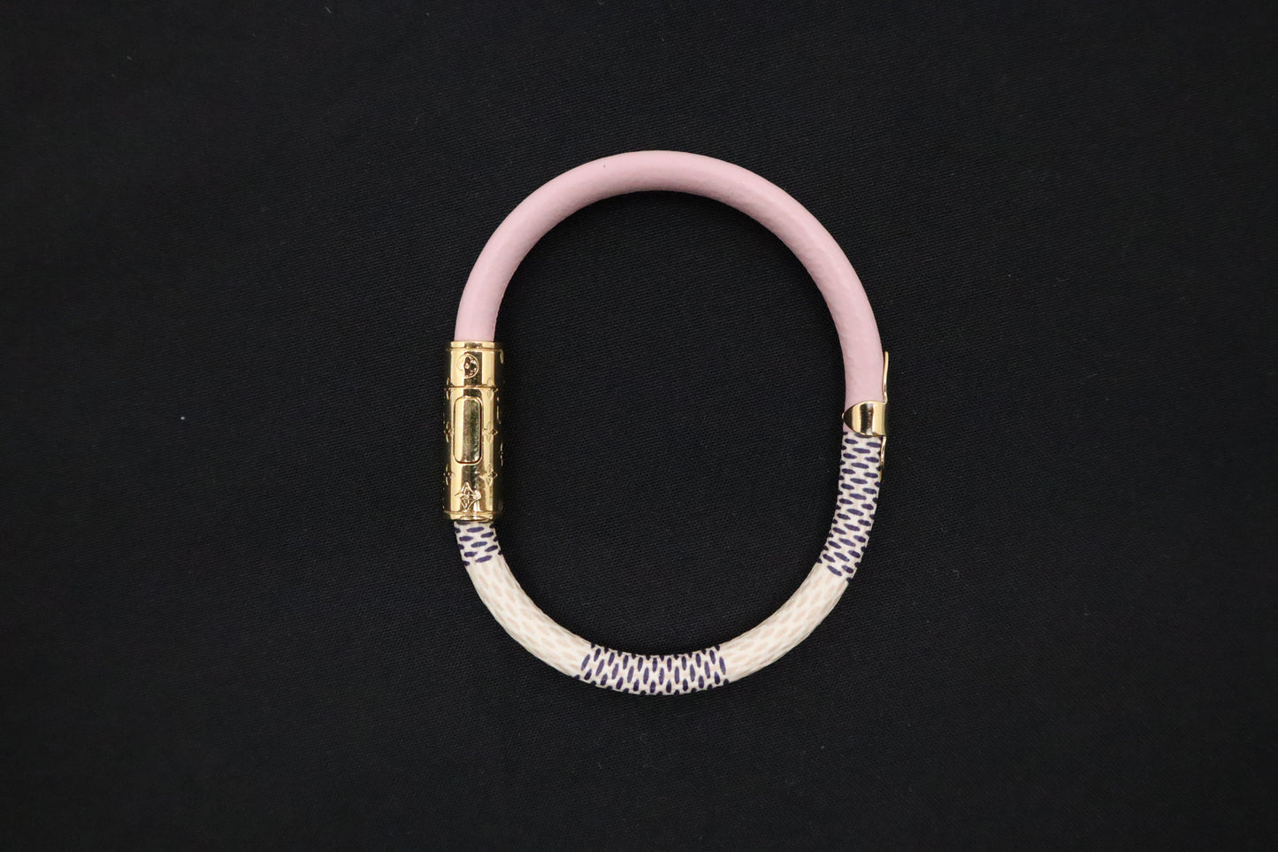 Louis Vuitton Daily Confidential Bracelet in Damier Azur and Pink Canvas
