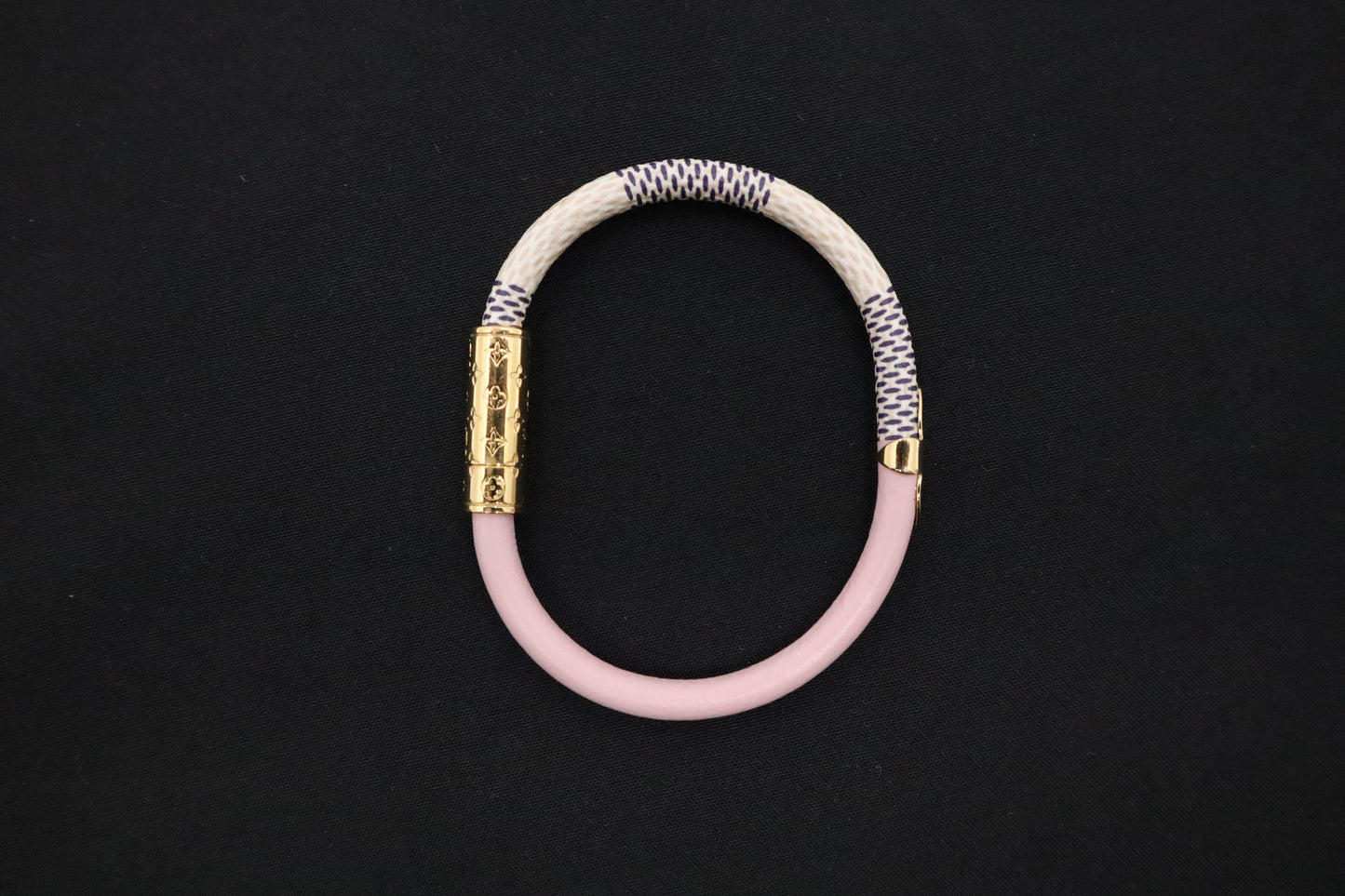 Louis Vuitton Daily Confidential Bracelet in Damier Azur and Pink Canvas