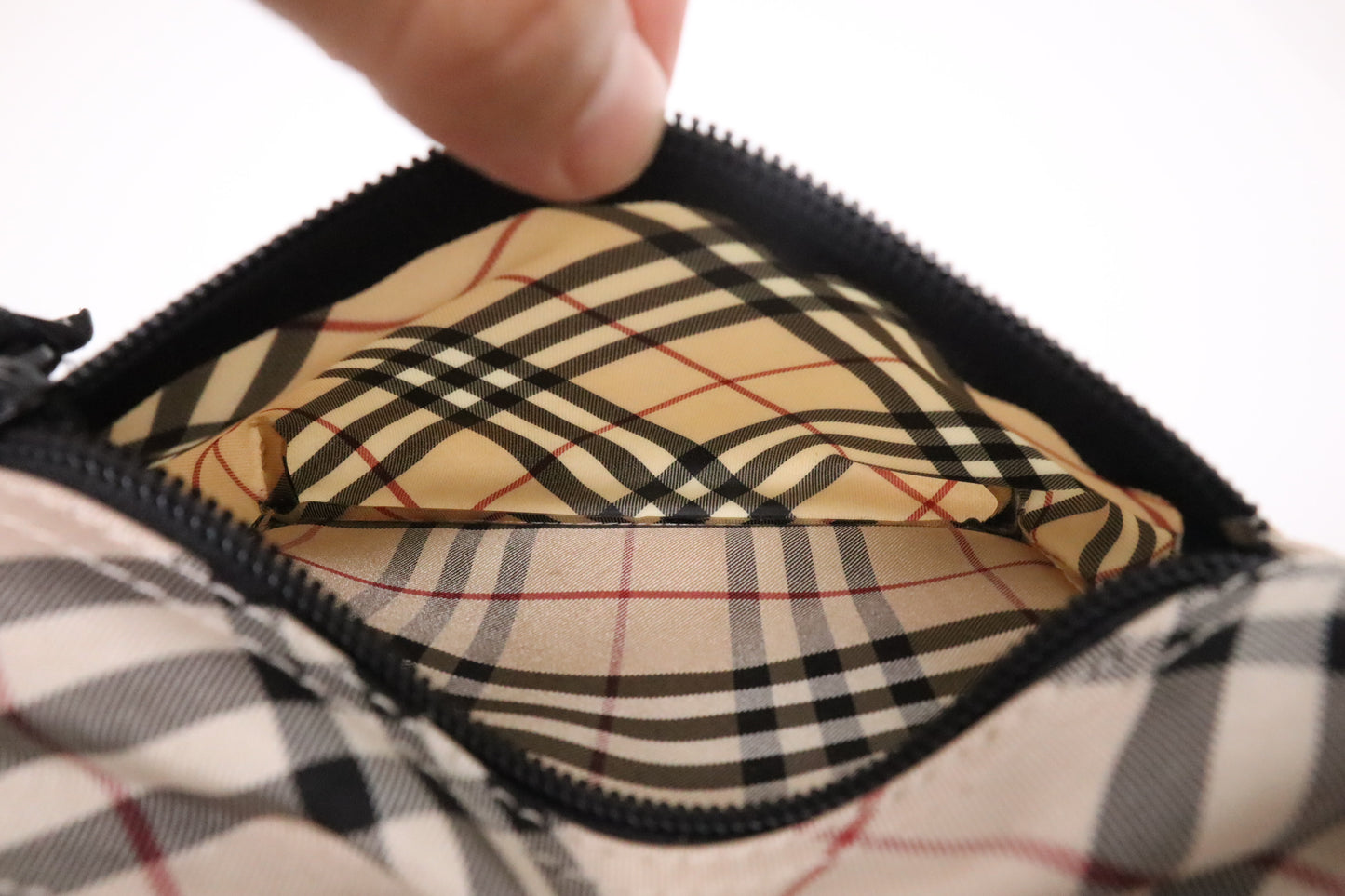 Burberry Backpack in Beige Check Nylon