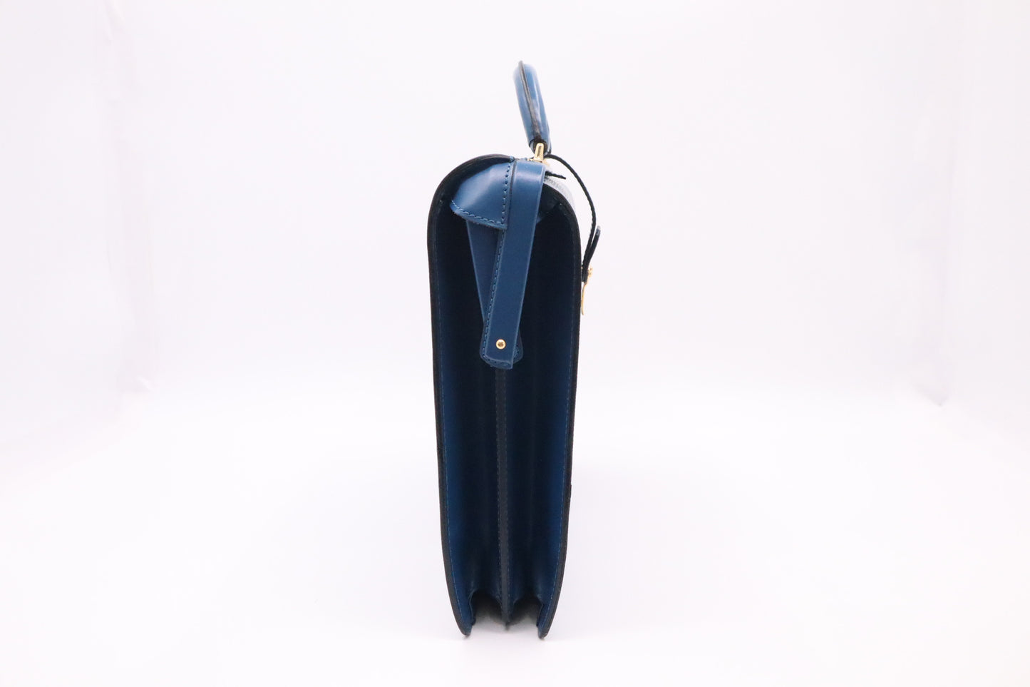 Louis Vuitton Serviette Fermoir in Blue Epi Leather