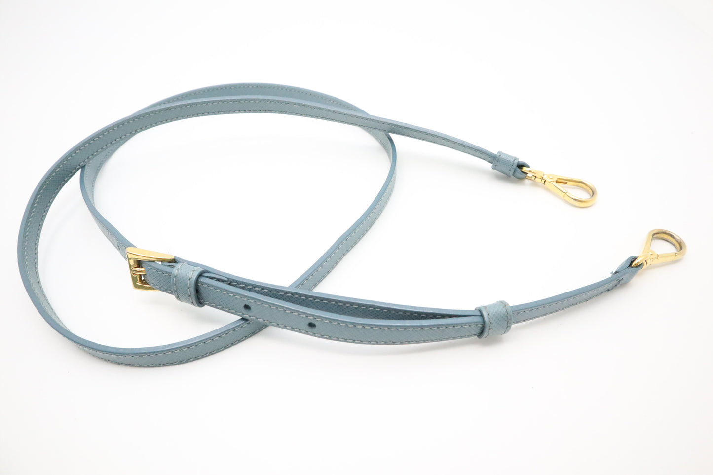 Prada Lux Promenade in Light Blue Saffiano Leather